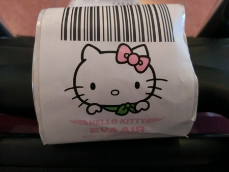 ハローキティジェットのバゲージタグ