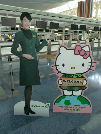 ハローキティジェット 羽田空港のチェックイン